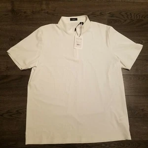 NWT THEORY Tech Half Zip Mens XL SS Accelerate Jersey Shirt White $195 - Picture 1 of 9