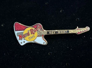 Pin de guitarra eléctrica Hard Rock Cafe - rojo blanco rojo Key West - Imagen 1 de 2