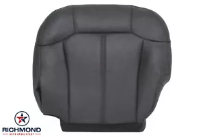 Chevy 2500HD 3500 LT Z71 2002 - cubierta de asiento inferior lateral cuero del conductor gris oscuro - Imagen 1 de 12