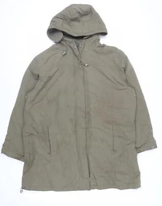 NuAge Womens Green Jacket Size 20 Zip - Hooded Zipped Pockets - Picture 1 of 10
