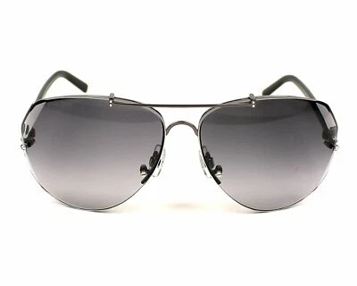Auténtico SWAROVSKI SW134 08B para mujer negro/metal pistola con lentes grises 64 mm (7-1-5) Foto 1 de 4