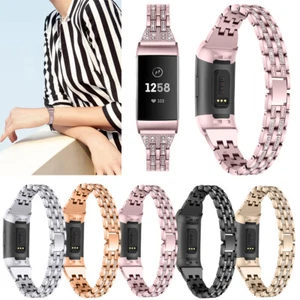 Replacement For Fitbit Charge3/4 Bling Rhinestones Band Bracelet Watch Strap - Picture 1 of 17