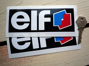 ELF Race Car STICKERS 6"Pair Decals F1 F2 F3 F3000 Superbike Racing Bike Hot Rod - Picture 1 of 1