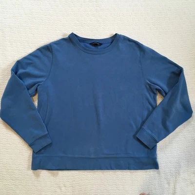 Lands End Azul Cuello Redondo Sudadera Pullover Manga Larga Informal Top Mujer L 14 16 Foto 1 de 4