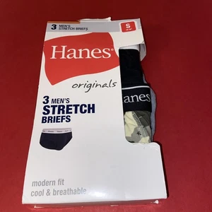 HANES 3 MENS ASSORTED STRETCH BRIEFS / SMALL - Picture 1 of 4