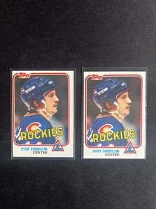 Steve Tambellini 2 Card NHL Ice Hockey Trading Card Lot 1981 Topps #86 Rockies - Picture 1 of 8