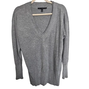 White House Black Market Sweater S Cashmere Vneck Pullover Teacher Minimalist - Picture 1 of 8