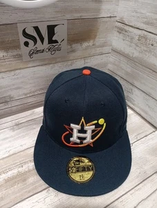 New Era 59Fifty Fitted Baseball Cap Size 7-3/8 Navy Blue Color - Picture 1 of 8