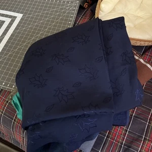 10 Yards Marine seidig dünner Stoff mit Muster - Bild 1 von 4