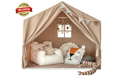 Tienda de campaña grande para interiores hecha a mano calidad color caqui US NEW - Image 1 of 4