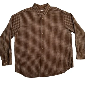 Covington Shirt Mens XL Brown Green Plaid Button Down Long Sleeve Chest Pocket - Picture 1 of 10