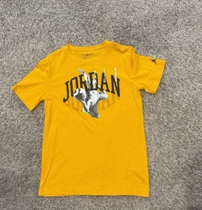Boys Youth XL Air Jordan Yellow Basketball T-shirt - Picture 1 of 4