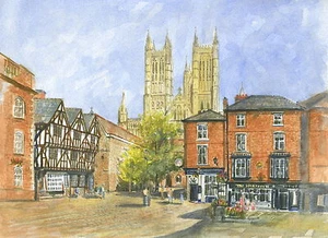 Lincoln Cathedral - Hand Signed, Titled and Mounted Print with COA - Picture 1 of 1