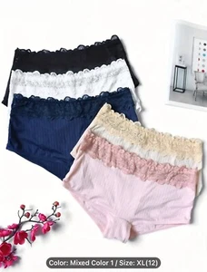 5 PCs Ladies Mix Color Panties Size XL , Sexy Babydoll - Picture 1 of 7