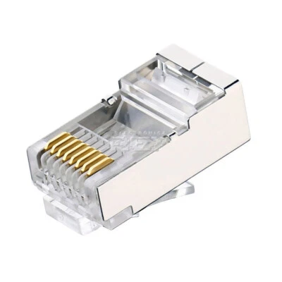 4x Ficha Conector Ethernet RJ45 Blindados de Red, Clavija Revestida v23 - Imagen 1 de 4