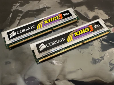 CORSAIR XMS3 TR3X6G1600C9 2x 2GB DDR3 1600 PC3 12800 Desktop PC Memory DIMM RAM - Image 1 of 2