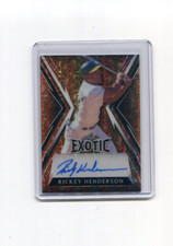 2023 Leaf Exotic Autographs Leopard Mojo Rickey Henderson Auto 1/1