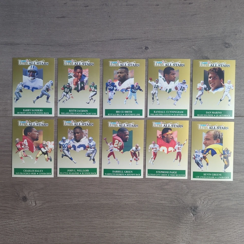 Fleer Ultra Football All Stars 1991 inserción 1-10 - Barry Sanders Foto 1 de 1