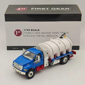 1/34 FIRST FORD F-650 WATER TANK TRUCK Blue #4155 DIECAST Model Collection - Picture 1 of 10