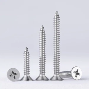 M3-M4.2 Philips Countersunk Flat Head Self Tapping Wood Screw A2 Stainless Steel - Picture 1 of 5