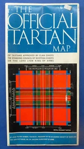 THE OFFICIAL TARTAN MAP Crown Pub. Inc, NY 1976 John Telfer Dunbar VINTAGE - Picture 1 of 6