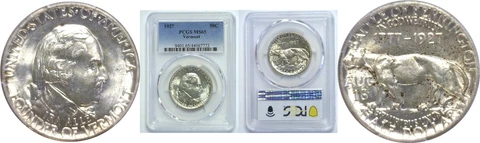 1927 Vermont Silver Commemorative PCGS MS-65 Cover
