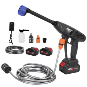 100Bar Akku Hochdruckreiniger +2 Akkus Auto Mobiler Druckreiniger Spritzpistole - Bild 1 von 14