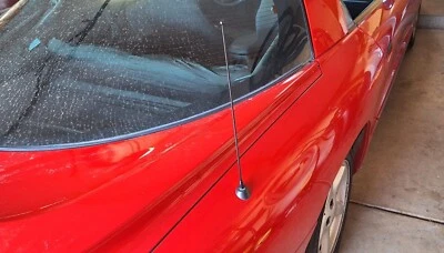 Mástil de antena de acero inoxidable negro de 15 pulgadas radio de alimentación para Pontiac Firebird 1982-2002 Foto 1 de 4