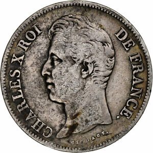 [#1210435] Frankreich, 5 Francs, Charles X, 1830, Paris, Silber, S, Gadoury:644,