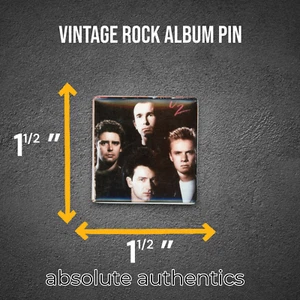 Vintage Original 80s U2 Album Cover Square Band Concert Tour Pin Button - Picture 1 of 2