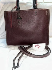 Coach 1941 OCHSENBLUT LEDER/SENF WILDLEDER ROGUE 31 PEITSCHENSTICH UMHÄNGETASCHE - Bild 1 von 20