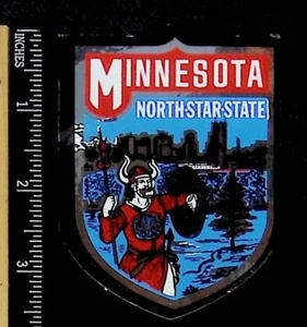 Vintage 1974 Minnesota North Star State Decal Sticker Silver Foil - Picture 1 of 2