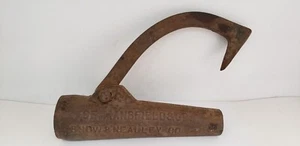 VINTAGE SNOW & NEALLEY CO. 3/8E. MANSFIELD & CO. BANGOR MAINE PEAVEY CANT HOOK - Picture 1 of 7