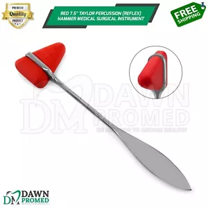 Red 7.5" Taylor Percussion (Reflex) Hammer Medical Surgical Inst German Grade - Picture 1 of 9