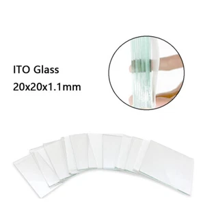 5pcs ITO Glass with Excellent Transparency and Conductivity - 20x20x1.1mm - Picture 1 of 4