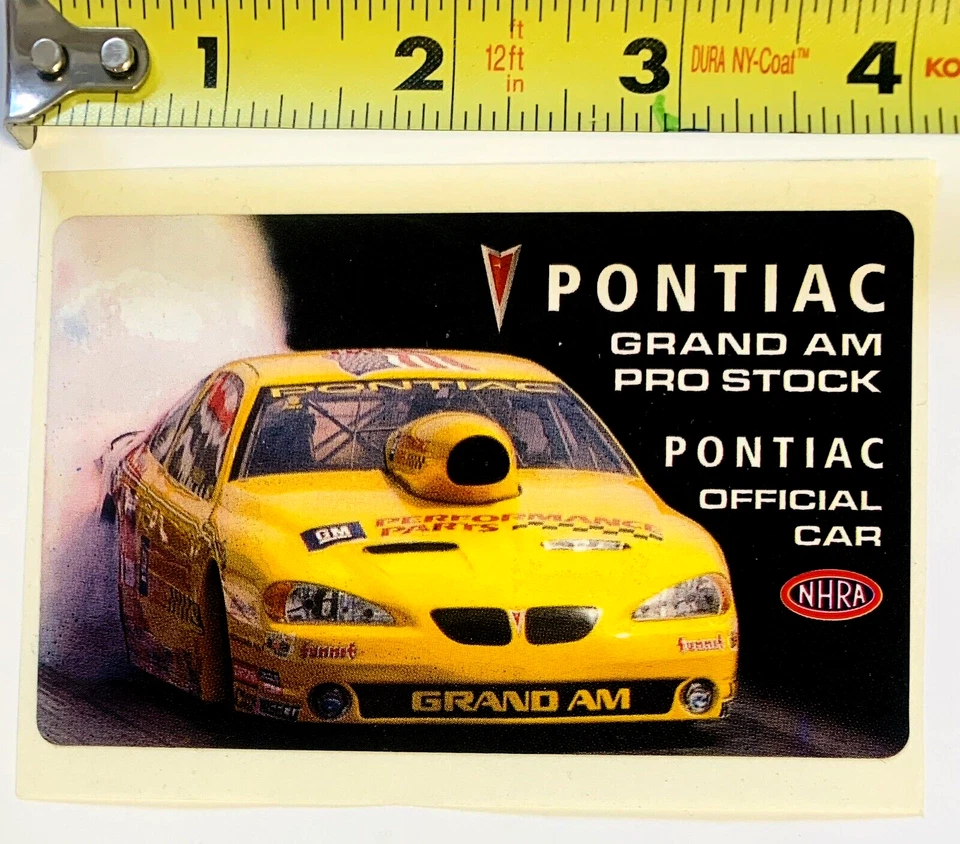 PEGATINA OFICIAL PONTIAC NHRA DRAG RACING WARREN JOHNSON PRO STOCK PRINCIPIOS DE LA DÉCADA DE 2000 Foto 1 de 1