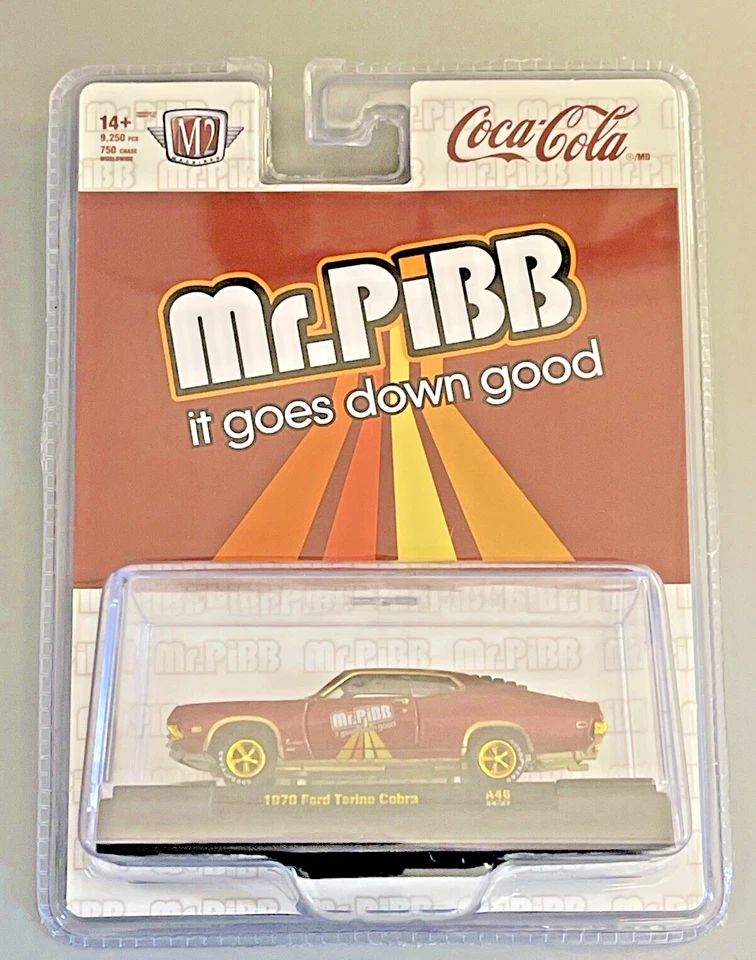 M2 Machines Mr. Pibb Coca Cola 1970 Ford Torino Cobra A46 24-37 CHASE - Image 1 of 4