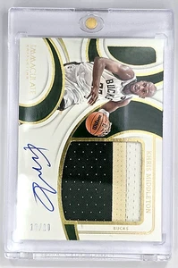 2024-25 Immaculate Khris Middleton Premium 3-color Patch Auto 10/10 Bucks - Bild 1 von 2