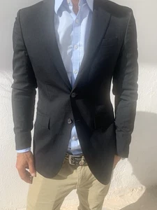 CORNELIANI CC Blazer Jacket Size 36R UK Pure wool BLACK RRP £450 - Picture 1 of 14