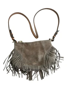 Vintage Ralph Lauren Brown Suede Fringe Western Boho Bag RLL Crossbody Shoulder - Picture 1 of 10