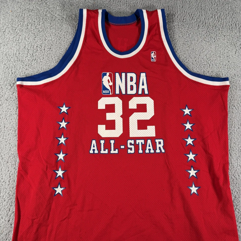 Camiseta de colección NBA All Star para hombre 60 Magic Johnson baloncesto madera dura 1987-88 80 Foto 1 de 4