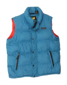 CATERPILLAR Mens Padded Gilet UK 42 XL Blue Polyester BT15 - Picture 1 of 3