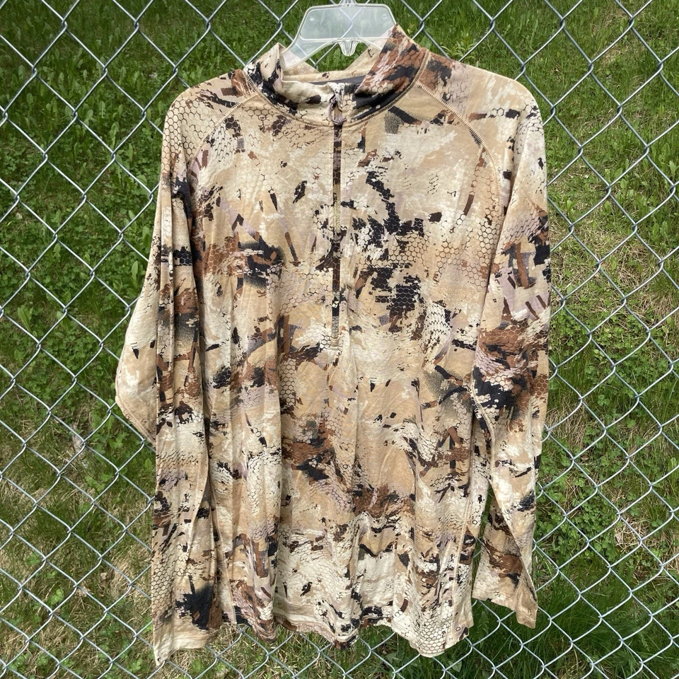 Sitka Merino Wool Core Lightweight Zip T Base Layer Men's 2XL Waterfowl Marsh - Image 1 of 4