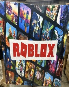 NEW ROBLOX BLANKET PLUSH, SHERPA (50"x60")(GREY) - Picture 1 of 1