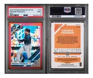 FREDDIE FREEMAN /60 SP  2019 Donruss Optic # 175 RED PRIZM PSA 9 Pop 1 - Picture 1 of 1