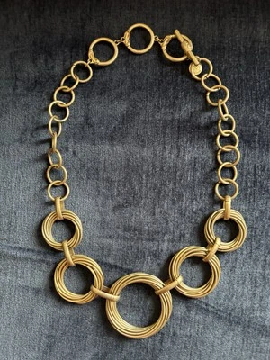 Jones Нью-Йорк матовый золотистый цепочка ссылка ожерелье и браслет - Изображение 1 из 4