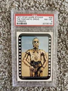1977 Topps Star Wars series 3  Sticker #26  PSA 8 cert# 20735168 - Picture 1 of 4