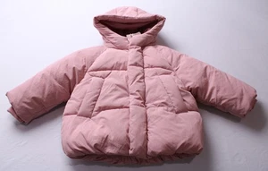 Zara Girl's Water-Repellent Quilted Hooded Jacket BL1 Pink Size 4 Years NWT - Picture 1 of 4