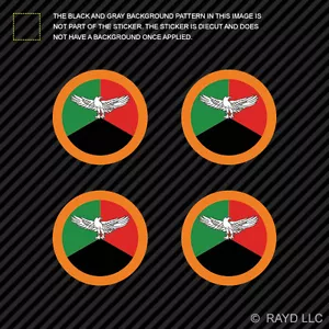 (4x) 1.5" Zambian Air Force Roundel Sticker Die Cut Decal ZAF Zambia ZMB ZM - Foto 1 di 1