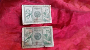Deutsches Reich Reichsbanknote 50 Mark Berlin 23. Juli 1920 grün 2 Stück - Bild 1 von 6